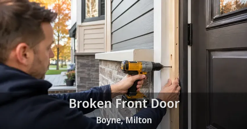 Broken Front Door Boyne, Milton - ON