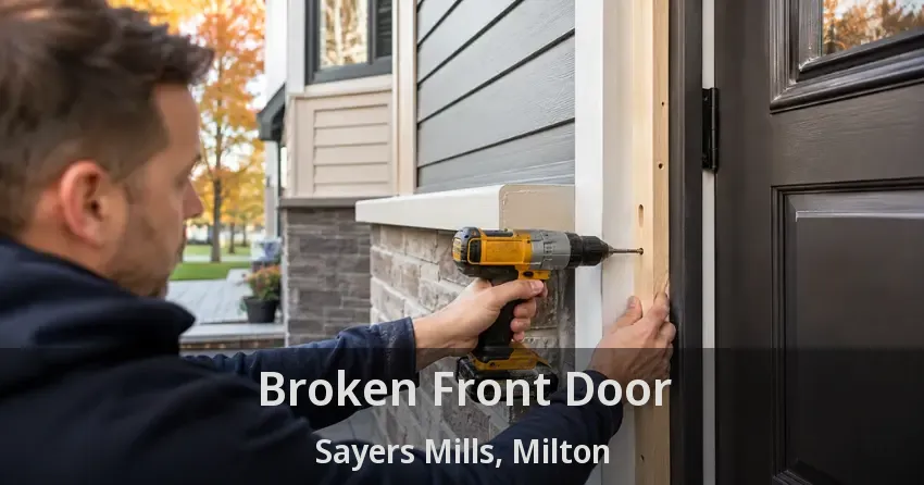Broken Front Door Sayers Mills, Milton - ON