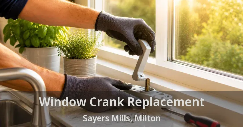 Window Crank Replacement Sayers Mills, Milton - ON