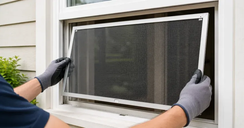 technician repairing a window sash and balance system in Omagh, Milton
